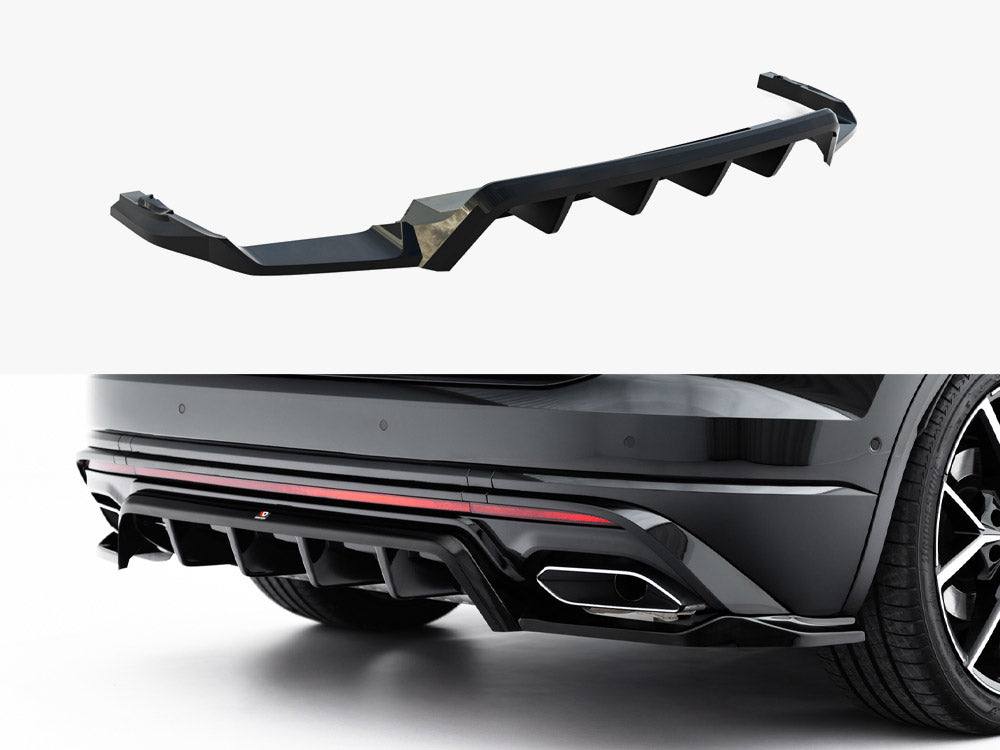 Maxton Design Rear Splitter (Vertical Bars) Volkswagen Touareg R-Line Mk3 Facelift - Wayside Performance 