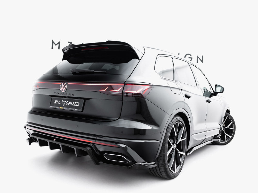 Maxton Design Rear Splitter (Vertical Bars) Volkswagen Touareg R-Line Mk3 Facelift - Wayside Performance 