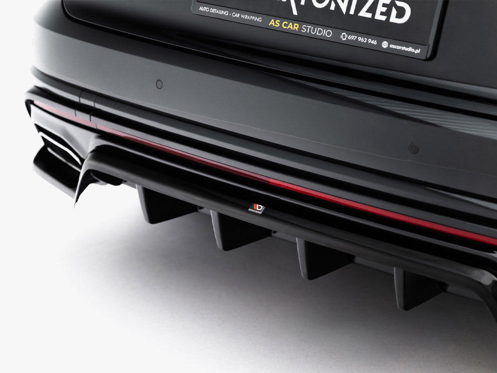 Maxton Design Rear Splitter (Vertical Bars) Volkswagen Touareg R-Line Mk3 Facelift - Wayside Performance 
