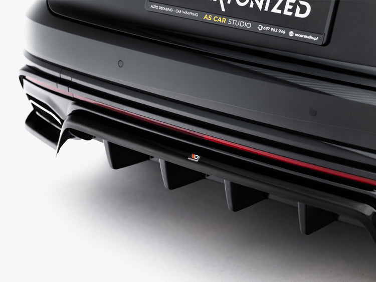 Maxton Design Rear Splitter (Vertical Bars) Volkswagen Touareg R-Line Mk3 Facelift - Wayside Performance 