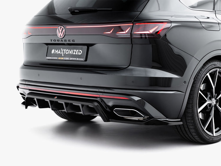 Maxton Design Rear Splitter (Vertical Bars) Volkswagen Touareg R-Line Mk3 Facelift - Wayside Performance 