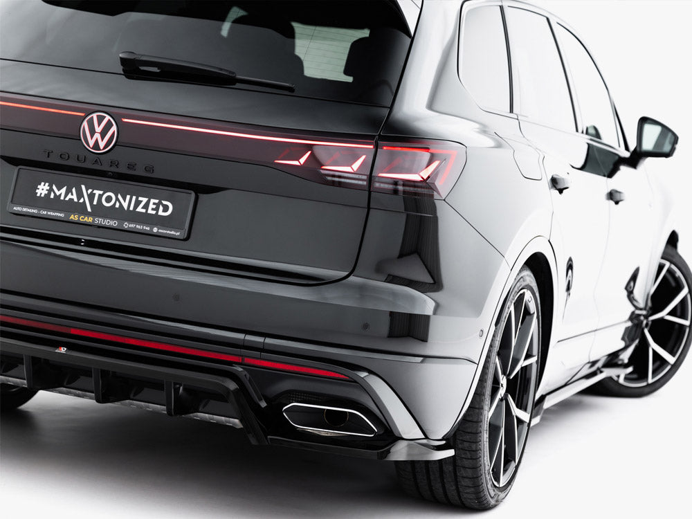 Maxton Design Rear Splitter (Vertical Bars) Volkswagen Touareg R-Line Mk3 Facelift - Wayside Performance 