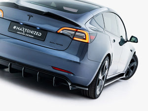 Maxton Design Rear Side Splitters V.2 Tesla Model 3 (2017-) - Wayside Performance 