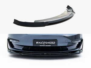 Front Splitter V.3 Tesla Model 3 - Wayside Performance 
