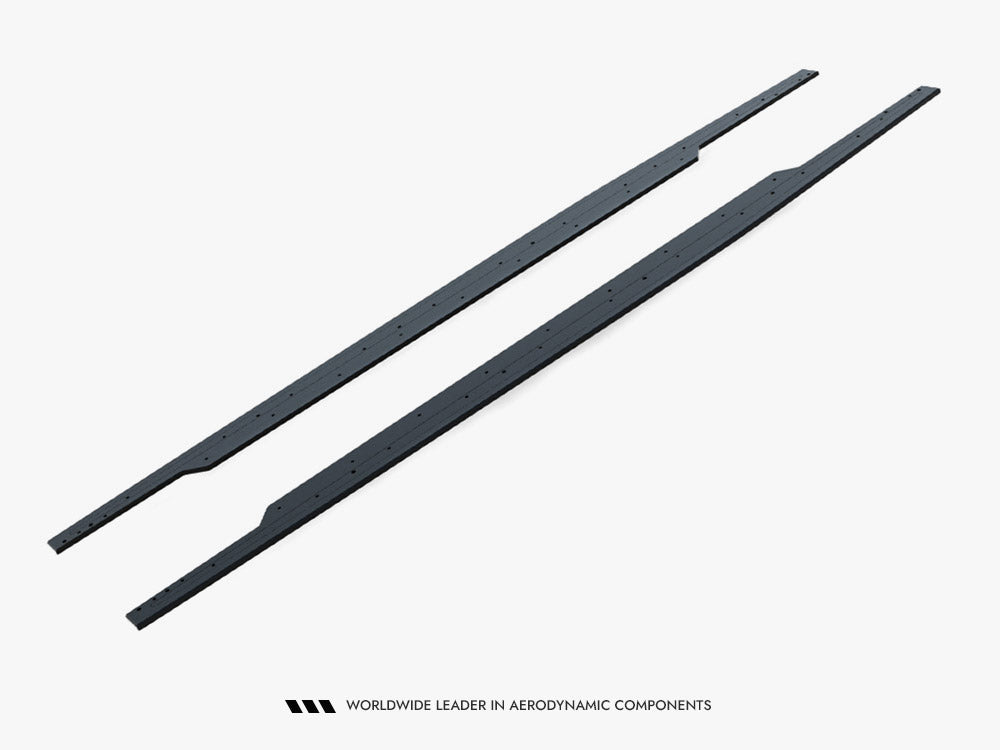 Maxton Design Street PRO side skirt diffusers for Audi RS3 Sedan 8Y facelift, stylish body styling components in black.