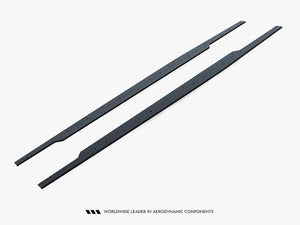 Maxton Design Street PRO side skirt diffusers for Audi RS3 Sedan 8Y facelift, stylish body styling components in black.