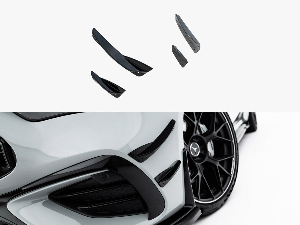 Maxton Design front bumper wings (canards) for Mercedes-AMG CLE 53, enhancing the car's aerodynamics and styling.