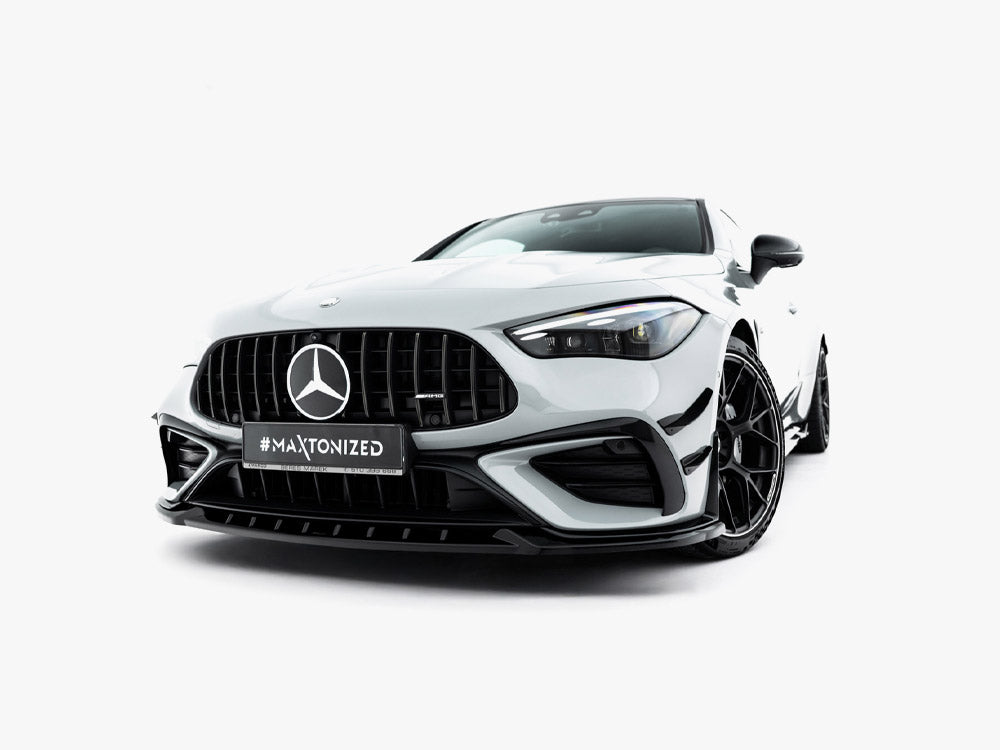 Maxton Design front bumper wings (canards) for Mercedes-AMG CLE 53, showcasing aerodynamic styling and sleek design.