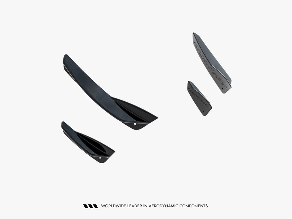 Maxton Design front bumper wings for Mercedes-AMG CLE 53, enhancing aerodynamics with a sleek, modern look.