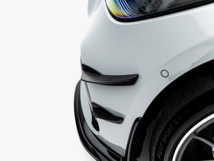 Maxton Design front bumper wings for Mercedes-AMG CLE 53, enhancing aerodynamics and styling with a sleek look.