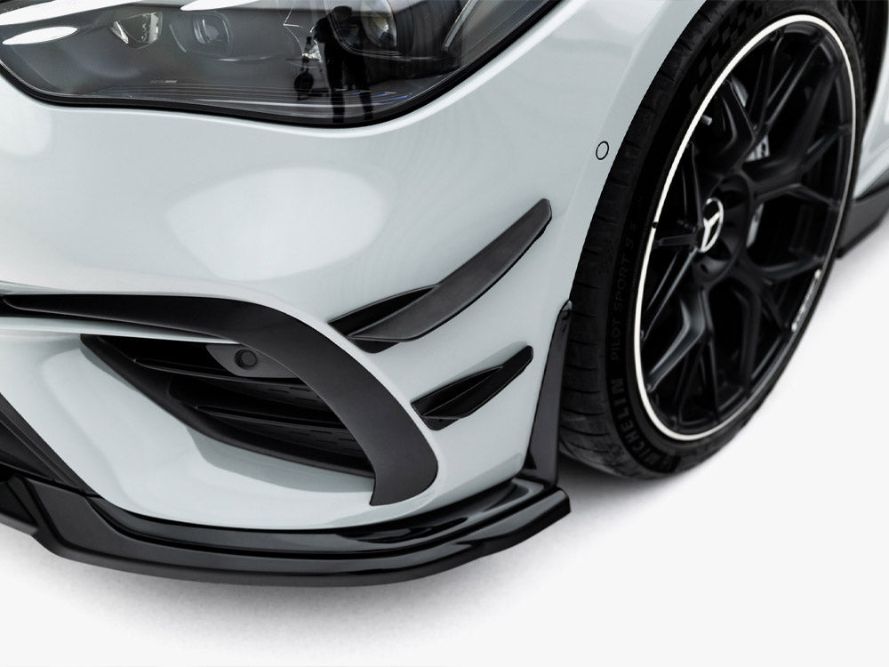 Maxton Design front bumper canards for Mercedes-AMG CLE 53, enhancing aerodynamics and styling.