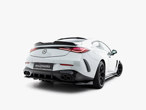 Maxton Design Mercedes-AMG CLE 53 rear splitter with vertical bars, body and styling accessory for aerodynamic enhancement.