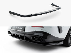 Maxton Design Mercedes-AMG CLE 53 rear splitter with vertical bars, body styling accessory for enhanced aerodynamics and sporty look.