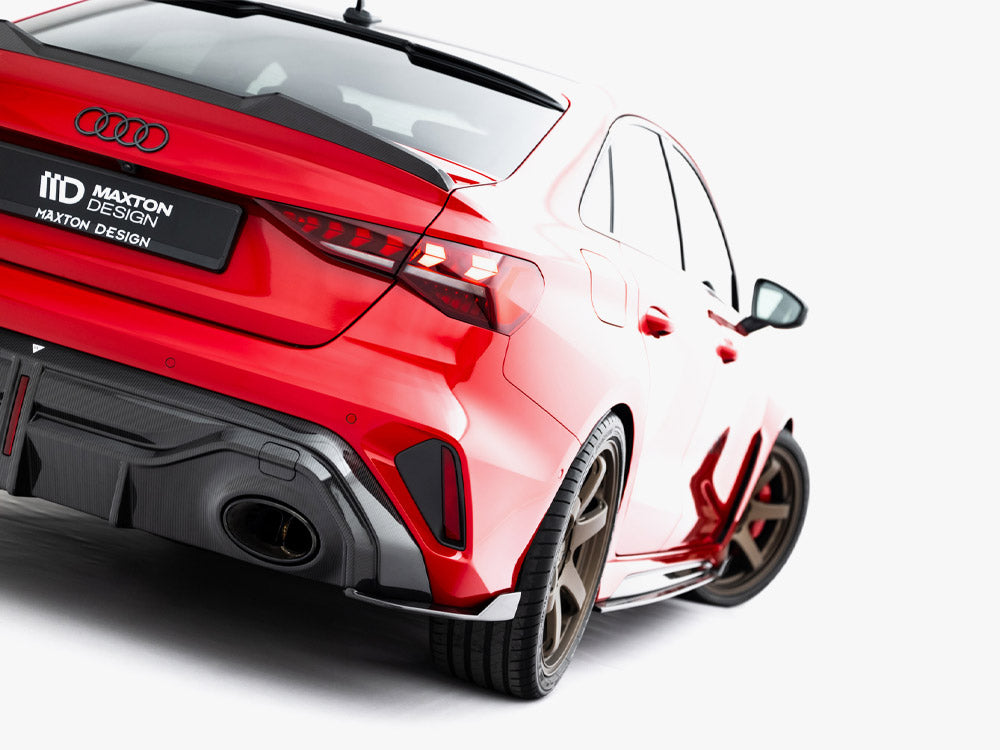 Maxton Design Prepreg Carbon Fiber Rear Side Splitters Audi RS3 Sedan 8Y Facelift - Wayside Performance 