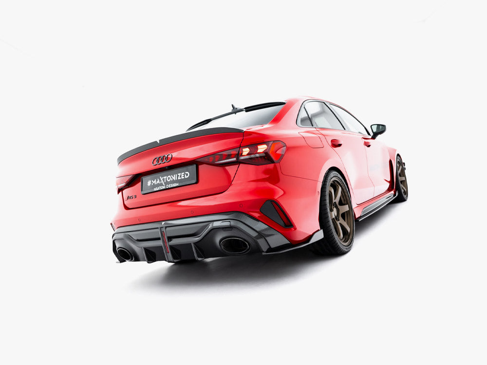 Maxton Design Prepreg Carbon Fiber Tailgate Spoiler V.2 Audi RS3 / S3 / A3 S-Line / A3 Sedan 8Y Facelift - Wayside Performance 