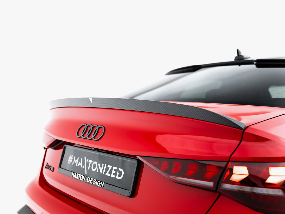Maxton Design Prepreg Carbon Fiber Tailgate Spoiler V.2 Audi RS3 / S3 / A3 S-Line / A3 Sedan 8Y Facelift - Wayside Performance 