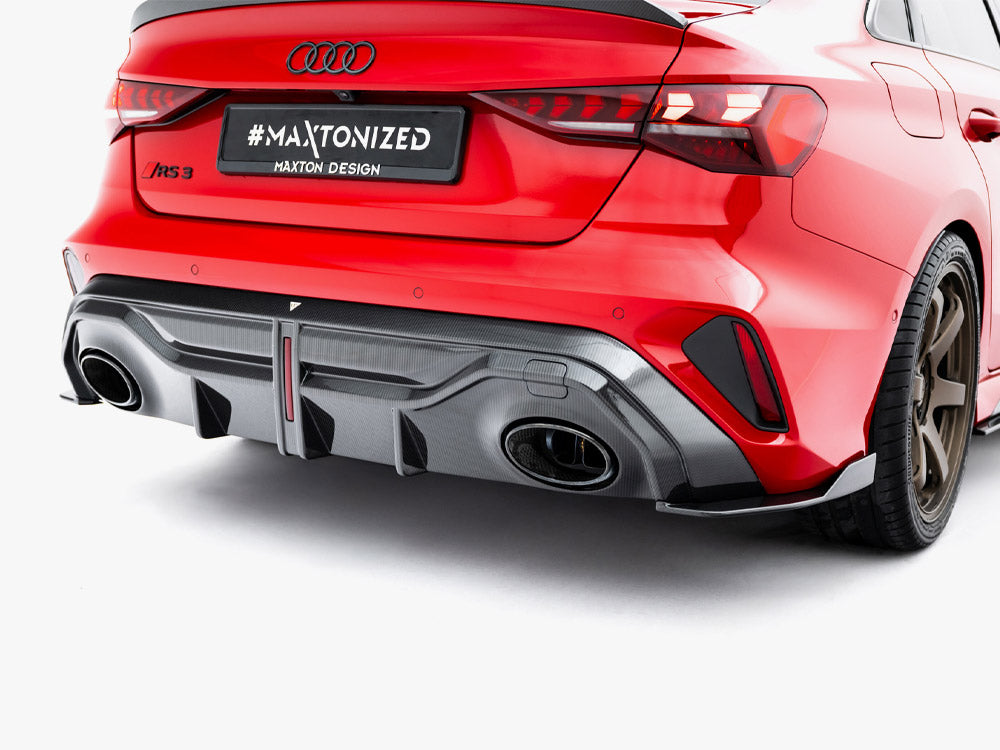 Maxton Design Prepreg Carbon Fiber Rear Diffuser Audi RS3 Sedan 8Y Facelift - Wayside Performance 