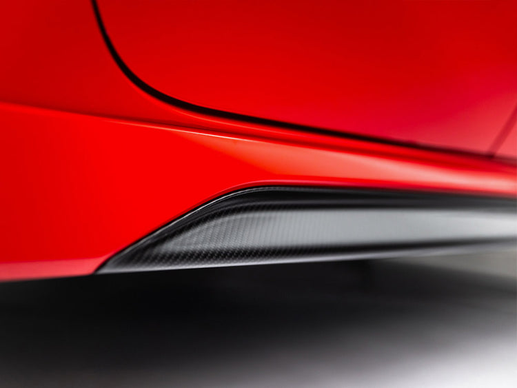 Maxton Design Prepreg Carbon Fiber Side Skirts for Audi RS3 Sedan and Sportback 8Y V.2, showcasing sleek aerodynamic styling