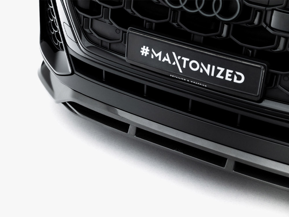 Maxton Design Prepreg Carbon Fiber Front Splitter Audi SQ8 / Q8 S-Line Mk1 Facelift - Wayside Performance 