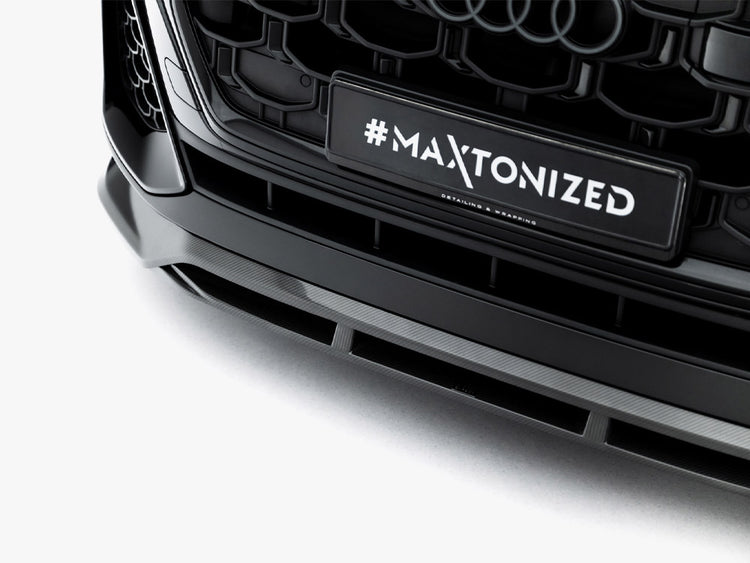 Maxton Design Prepreg Carbon Fiber Front Splitter Audi SQ8 / Q8 S-Line Mk1 Facelift - Wayside Performance 