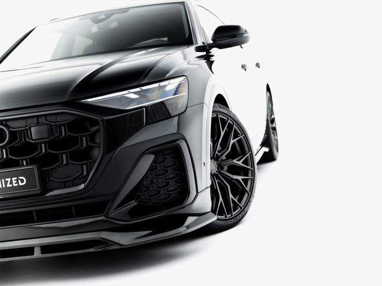 Maxton Design Prepreg Carbon Fiber Front Splitter Audi SQ8 / Q8 S-Line Mk1 Facelift - Wayside Performance 