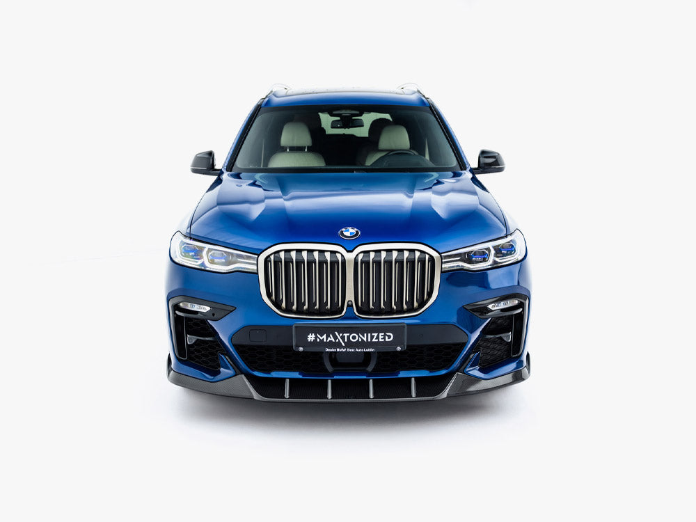 Maxton Design Prepreg Carbon Fiber Front Splitter BMW X7 M-Pack G07 - Wayside Performance 