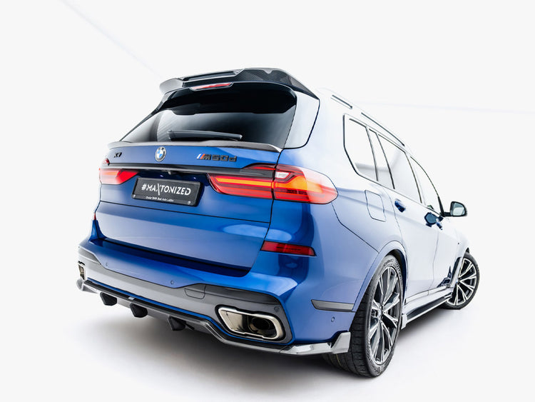 Maxton Design Prepreg Carbon Fiber Rear Diffuser BMW X7 M-Pack G07 / G07 Facelift (version with towbar) - Wayside Performance 
