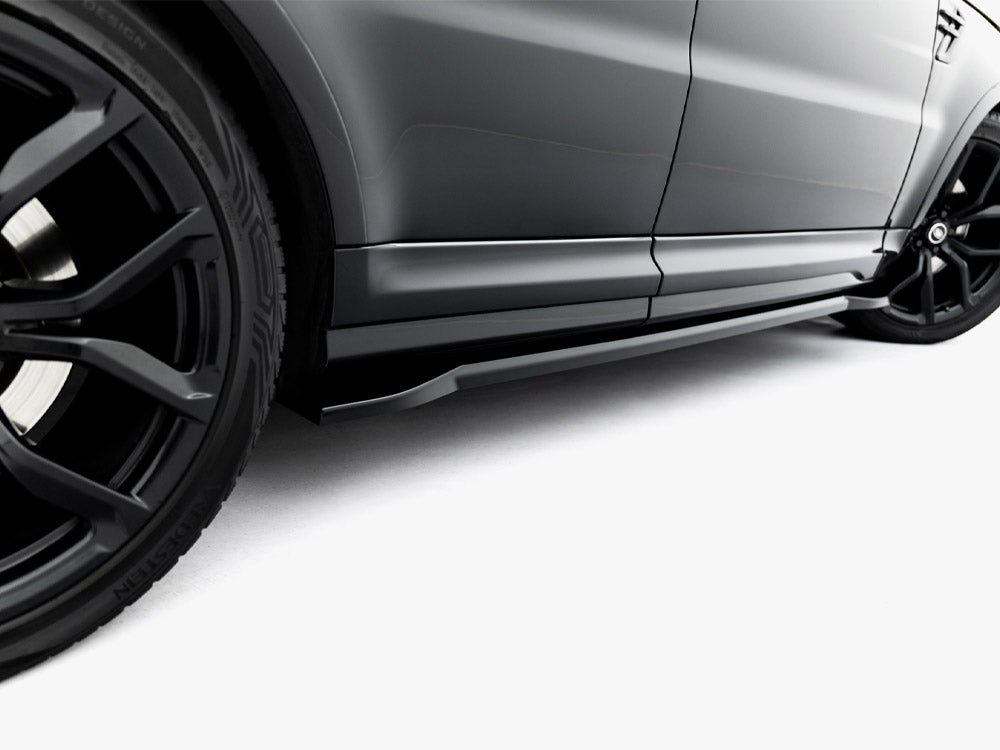 Maxton Design full body kit for Land Rover Range Rover SVR Mk2 Facelift, featuring styling enhancements on a white SUV.