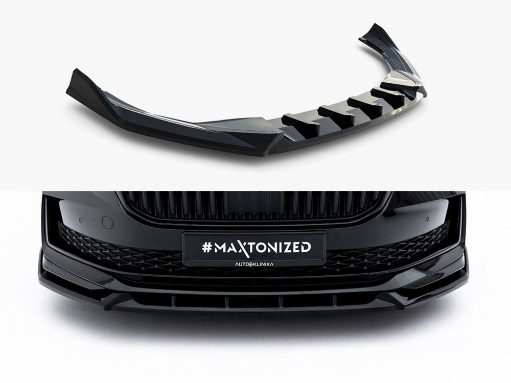 Maxton Design Front Splitter V.2 Skoda Superb Sportline Mk4 - Wayside Performance 