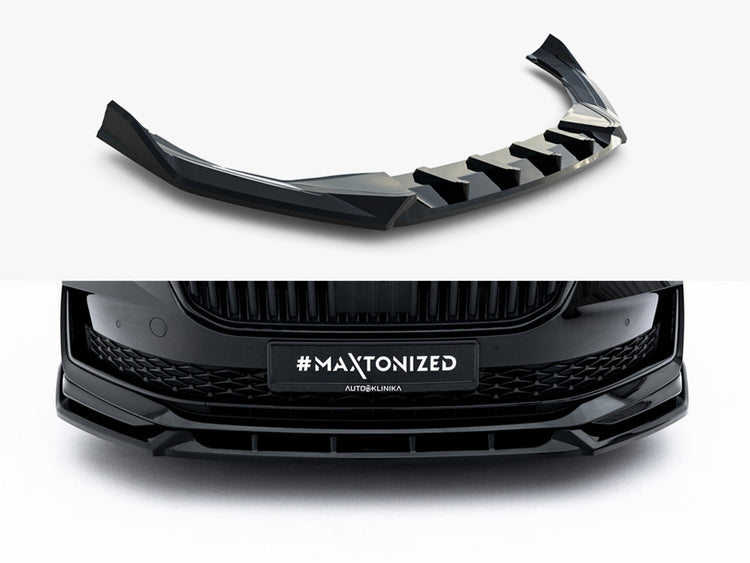 Maxton Design Front Splitter V.2 Skoda Superb Sportline Mk4 - Wayside Performance 