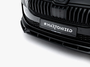 Maxton Design Front Splitter V.2 Skoda Superb Sportline Mk4 - Wayside Performance 