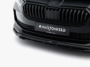 Maxton Design Front Splitter V.1 Skoda Superb Sportline Mk4 - Wayside Performance 