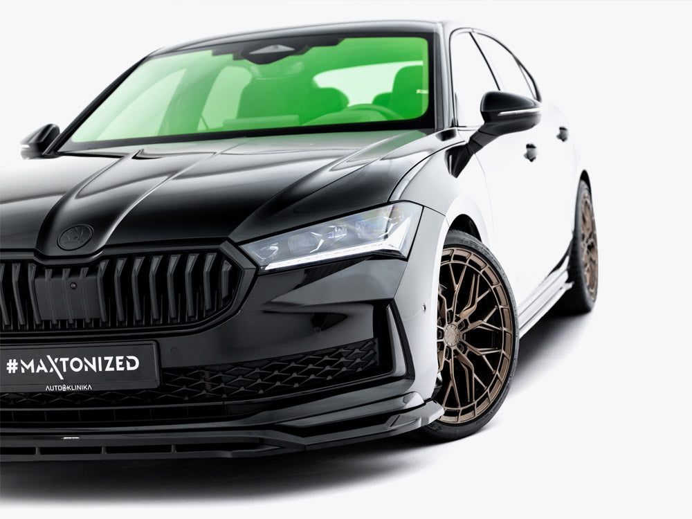 Maxton Design Front Splitter V.1 Skoda Superb Sportline Mk4 - Wayside Performance 