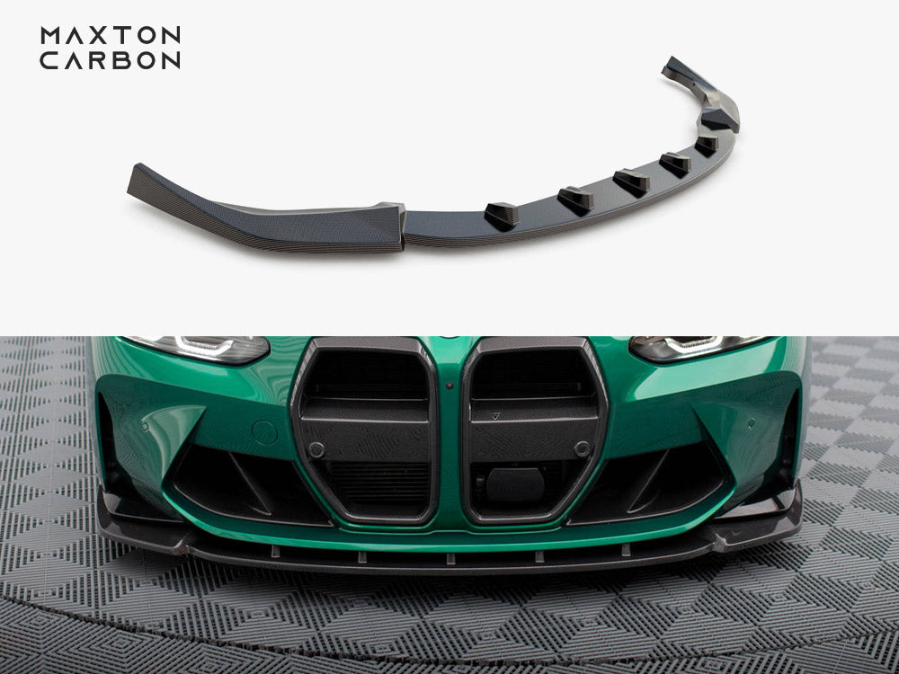 Maxton Design Carbon Fiber Front Splitter V.1 BMW M3 Sedan / Touring G80 / G81 - Wayside Performance 