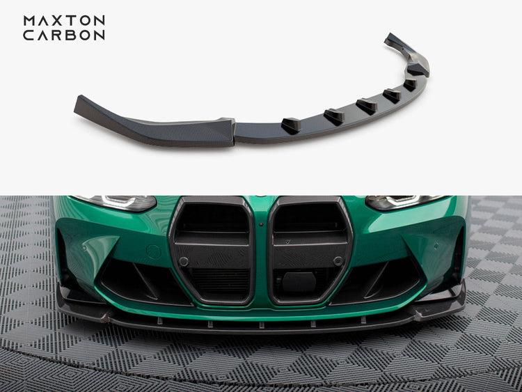 Maxton Design Carbon Fiber Front Splitter V.1 BMW M3 Sedan / Touring G80 / G81 - Wayside Performance 