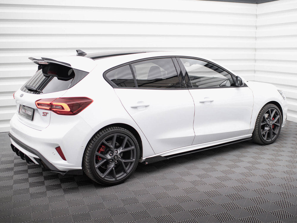 Maxton Design Street Pro Side Skirt Diffusers (+flaps) Ford Focus St / St-line Mk4 - Wayside Performance 