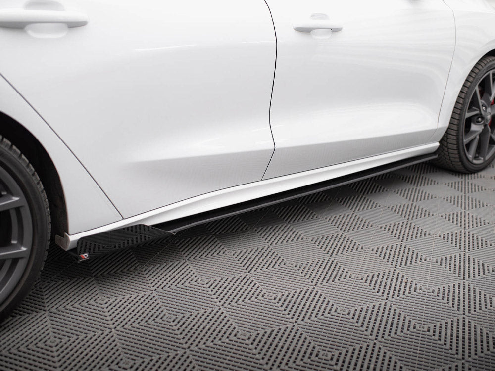 Maxton Design Street Pro Side Skirt Diffusers (+flaps) Ford Focus St / St-line Mk4 - Wayside Performance 