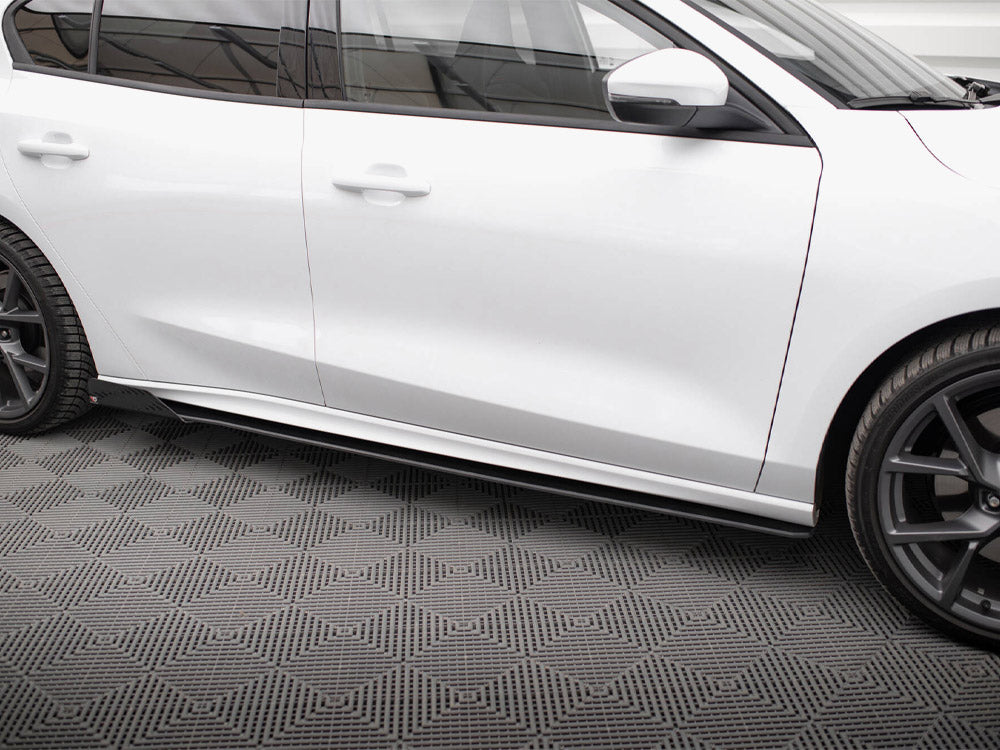 Maxton Design Street Pro Side Skirt Diffusers (+flaps) Ford Focus St / St-line Mk4 - Wayside Performance 
