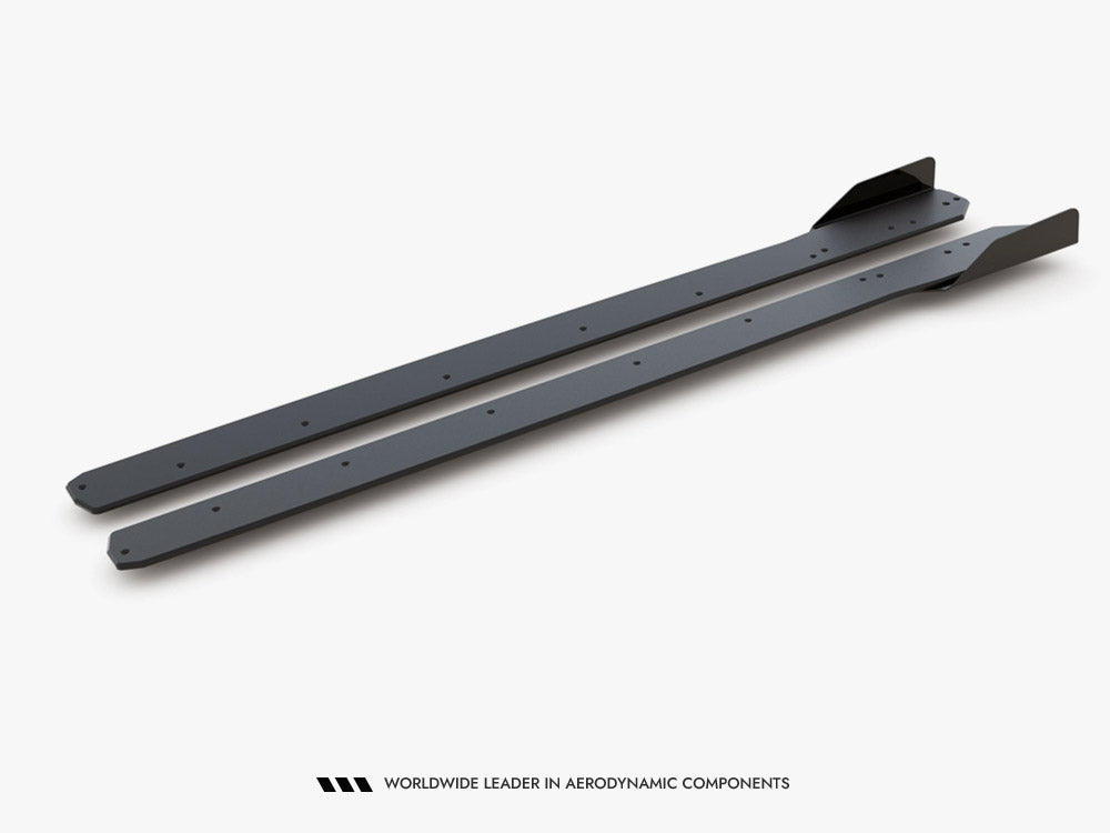 Maxton Design Street Pro Side Skirt Diffusers (+flaps) Ford Focus St / St-line Mk4 - Wayside Performance 