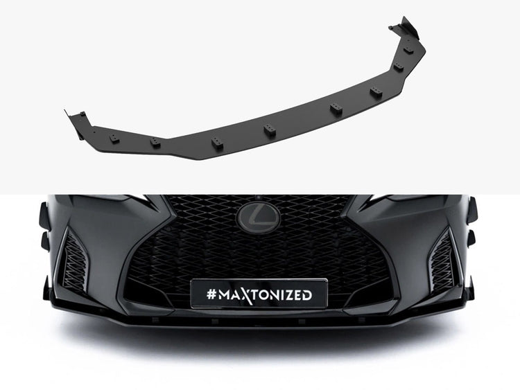 Maxton Design Street PRO Front Splitter + Flaps Lexus IS 500 Mk3 Facelift 2 (XE30) - Wayside Performance 