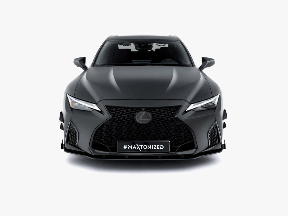 Maxton Design Street PRO Front Splitter + Flaps Lexus IS 500 Mk3 Facelift 2 (XE30) - Wayside Performance 