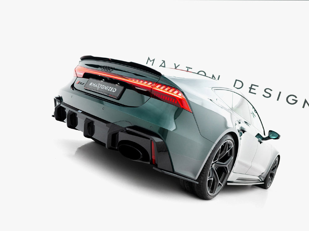 Maxton Design Prepreg Carbon Fiber Rear Diffuser Audi RS7 C8 (version without towbar) - Wayside Performance 
