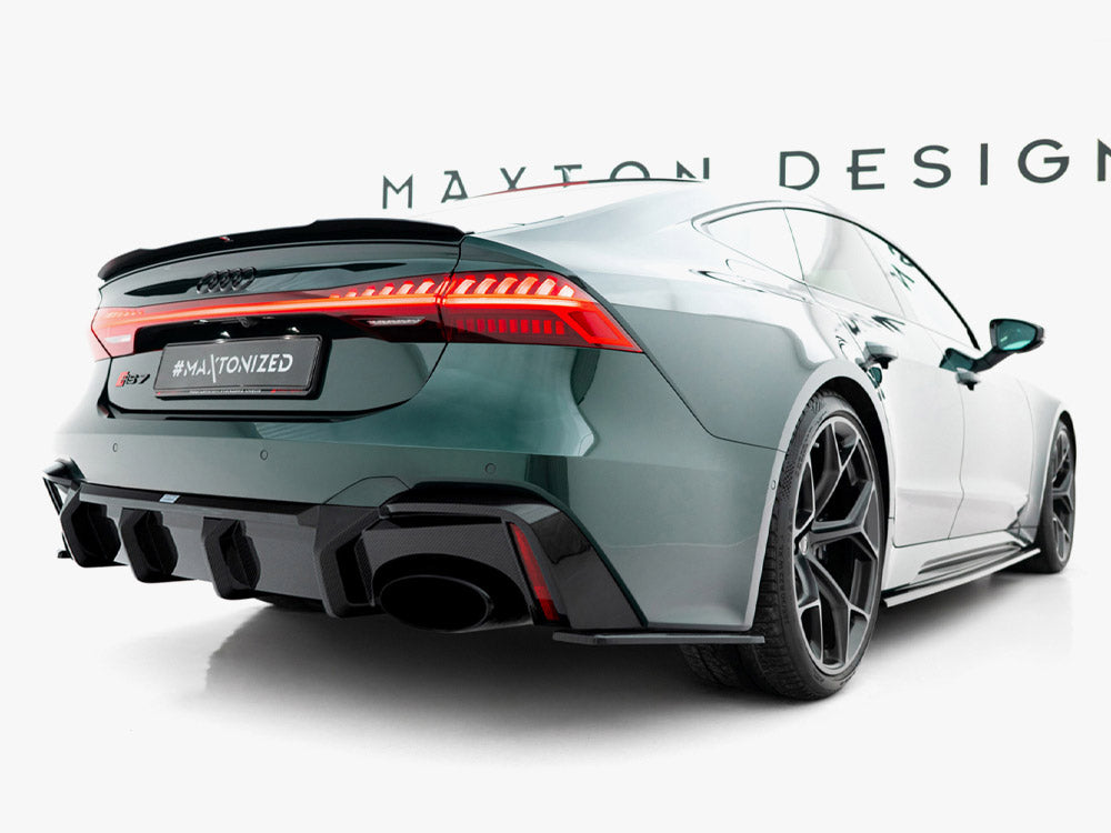 Maxton Design Prepreg Carbon Fiber Rear Diffuser Audi RS7 C8 (version without towbar) - Wayside Performance 