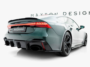 Maxton Design Prepreg Carbon Fiber Rear Diffuser Audi RS7 C8 (version without towbar) - Wayside Performance 
