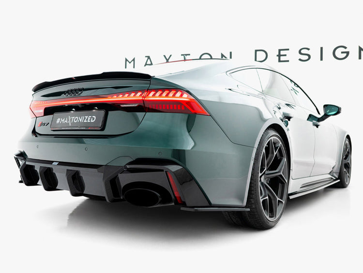 Maxton Design Prepreg Carbon Fiber Rear Diffuser Audi RS7 C8 (version without towbar) - Wayside Performance 