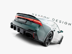 Maxton Design Prepreg Carbon Fiber Rear Diffuser Audi RS7 C8 (version with towbar) - Wayside Performance 