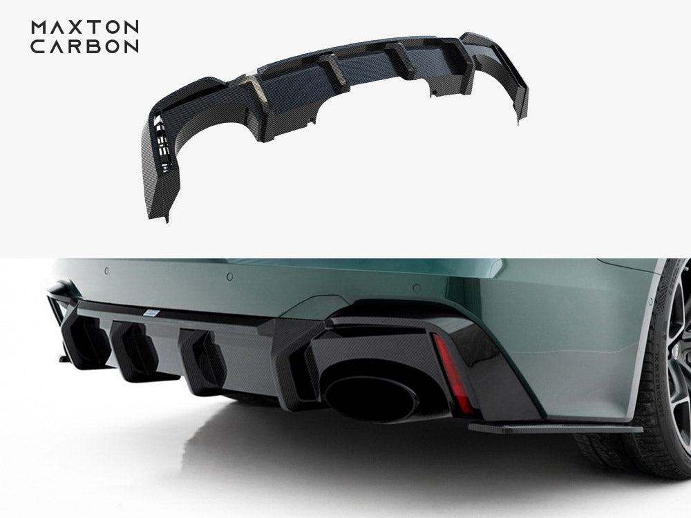 Maxton Design Prepreg Carbon Fiber Rear Diffuser Audi RS7 C8 (version with towbar) - Wayside Performance 