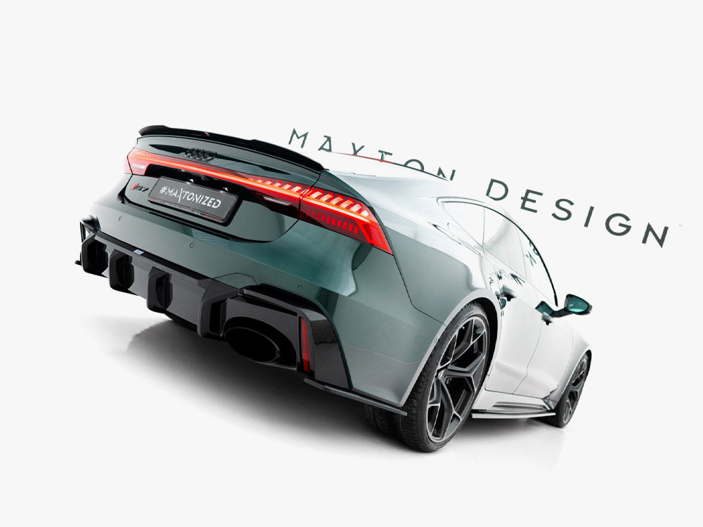 Maxton Design Prepreg Carbon Fiber Rear Side Splitters Audi RS7 C8 - Wayside Performance 