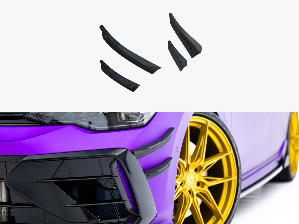 Maxton Design Front Bumper Wings (Canards) Volkswagen Golf R Hatchback / Variant Mk8 Facelift - Wayside Performance 