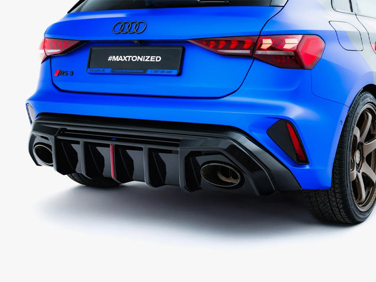Maxton Design Rear Valance Audi RS3 8Y Sportback 8Y Facelift (Version with original reflector) - Wayside Performance 